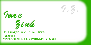 imre zink business card